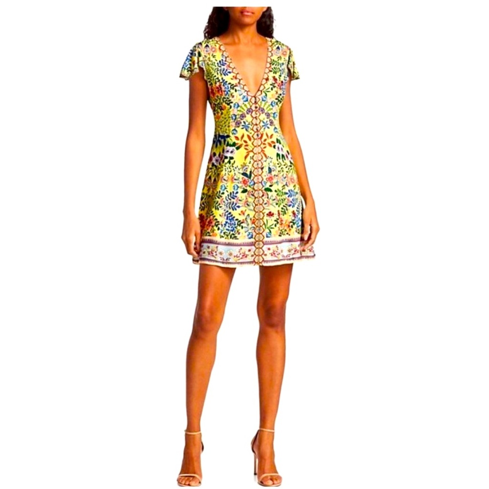 NWT Alice + Olivia Hadley Floral Mini Fit & Flare Dress - Size 4